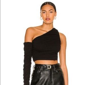 REVOLVE superdown Selilah One Shoulder Top in Black - Medium